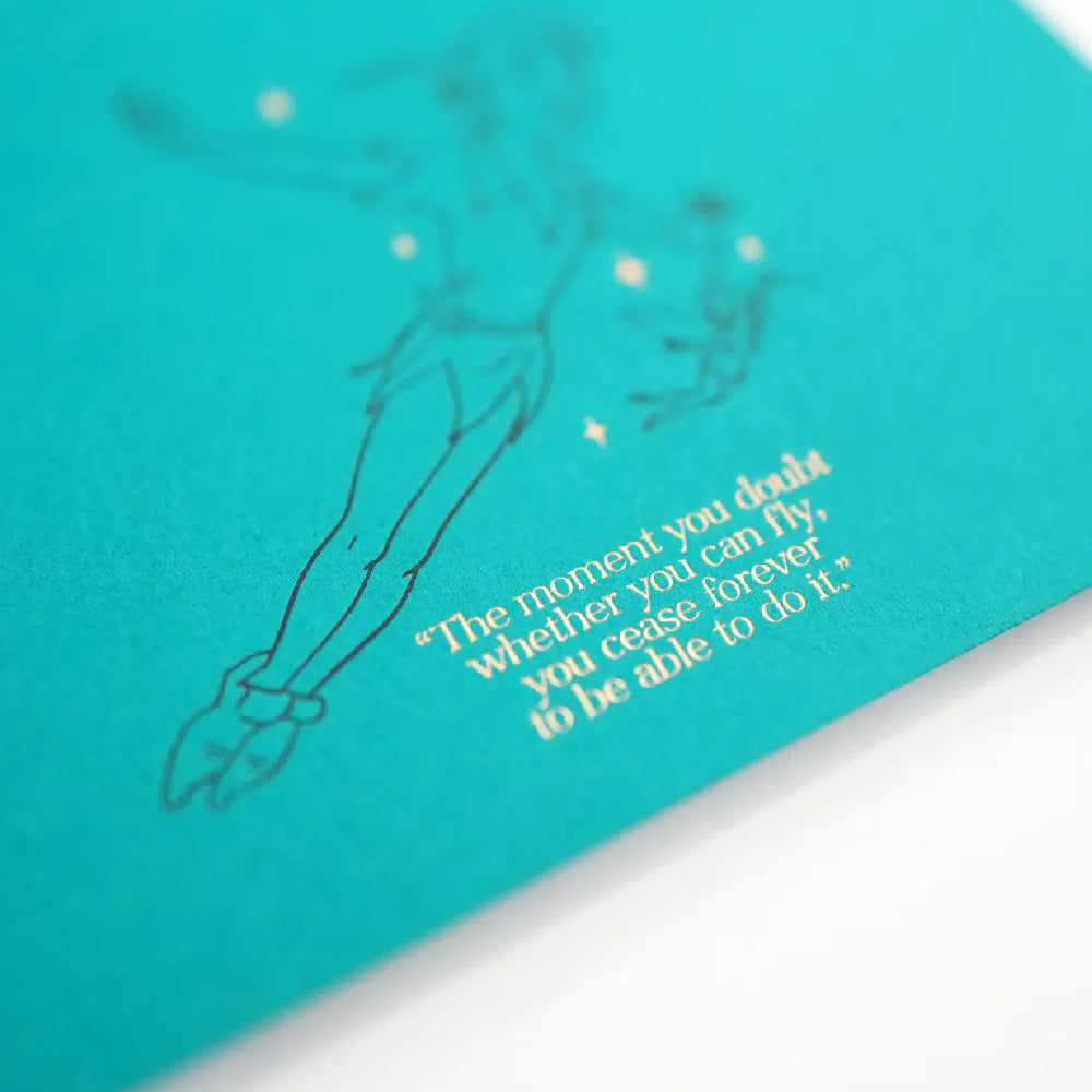 Hrvst.Store - Peter Pan Greeting Card, A6, Letterpress - The Panic Room