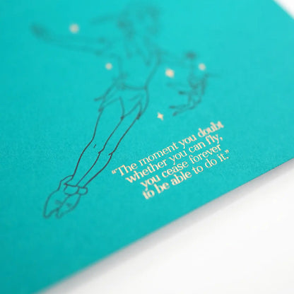 Hrvst.Store - Peter Pan Greeting Card, A6, Letterpress - The Panic Room