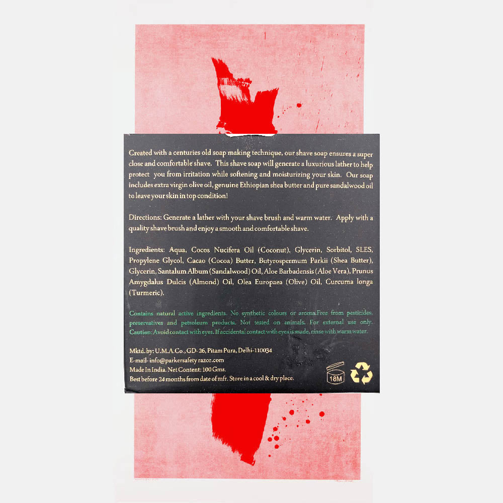 Parker - Shave Soap, Sandalwood and Shea Butter - The Panic Room