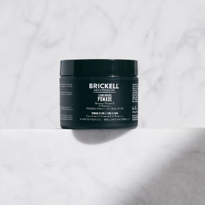 Brickell Men's Products - Flexible Hold Wax Pomade - The Panic Room