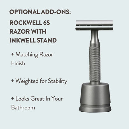 Rockwell Razors - 6S Razor, Matte Stainless Steel - The Panic Room