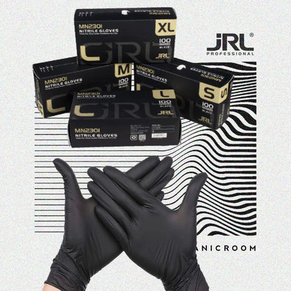 JRL - Nitrile Gloves, Black MN230I