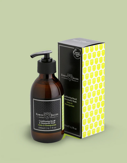 Edwin Jagger - Conditioning Beard & Moustache Wash, Lime & Pomegrenate, 200ml - The Panic Room