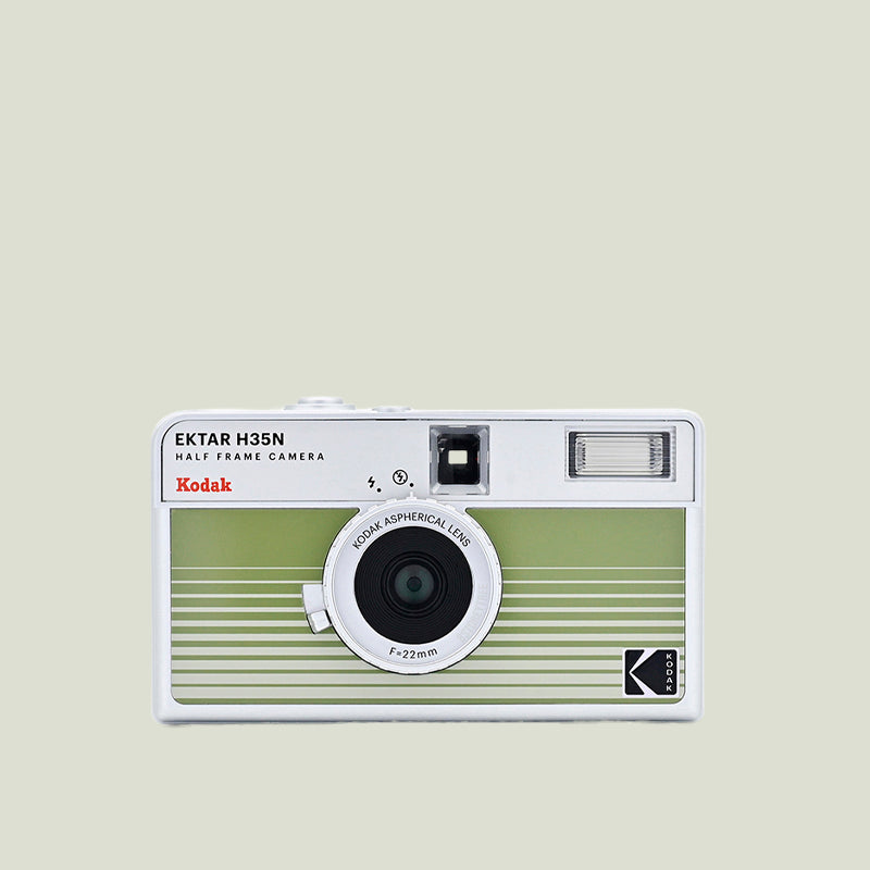 KODAK EKTAR H35N Half Frame 35mm Film Camera - Striped Green - The Panic Room