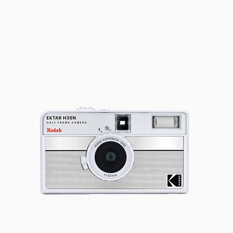 KODAK EKTAR H35N Half Frame 35mm Film Camera - Striped Silver - The Panic Room