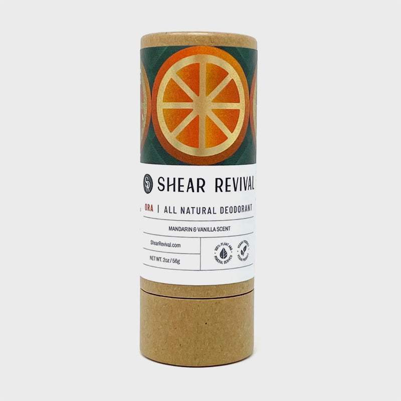 Shear Revival - Ora All Natural Deodorant, Mandarin & Vanilla - The Panic Room