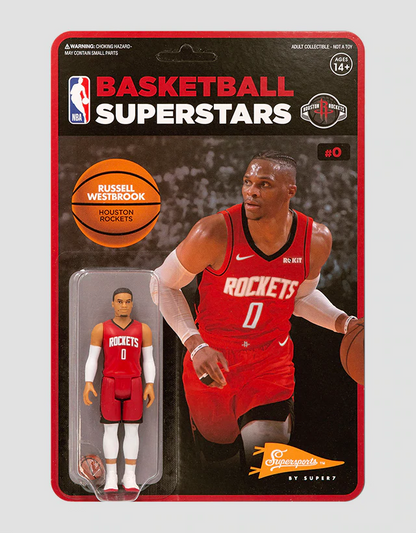 Super7 - NBA Supersports Figure - Russell Westbrook (Rockets) - The Panic Room