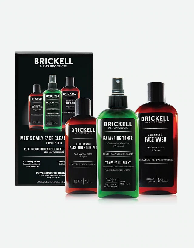 Brickell Men's Products - Men's Daily Face Cleanse Routine for Oily Skin - The Panic Room