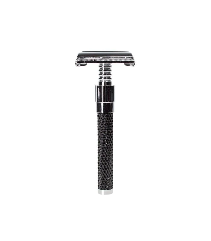Parker - 92R Safety Razor, Butterfly Open, Heavyweight, Graphite and Chrome Finish Handle - The Panic Room