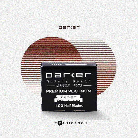Parker - Premium Platinum Pre-Cut Half Blades, 1 pack of 100 blades - The Panic Room