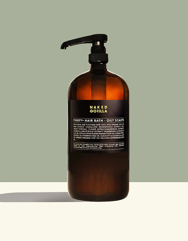 Naked Gorilla - Purify+ Hair Bath, Oily Scalps, 1000ml, Dandruff Shampoo - The Panic Room