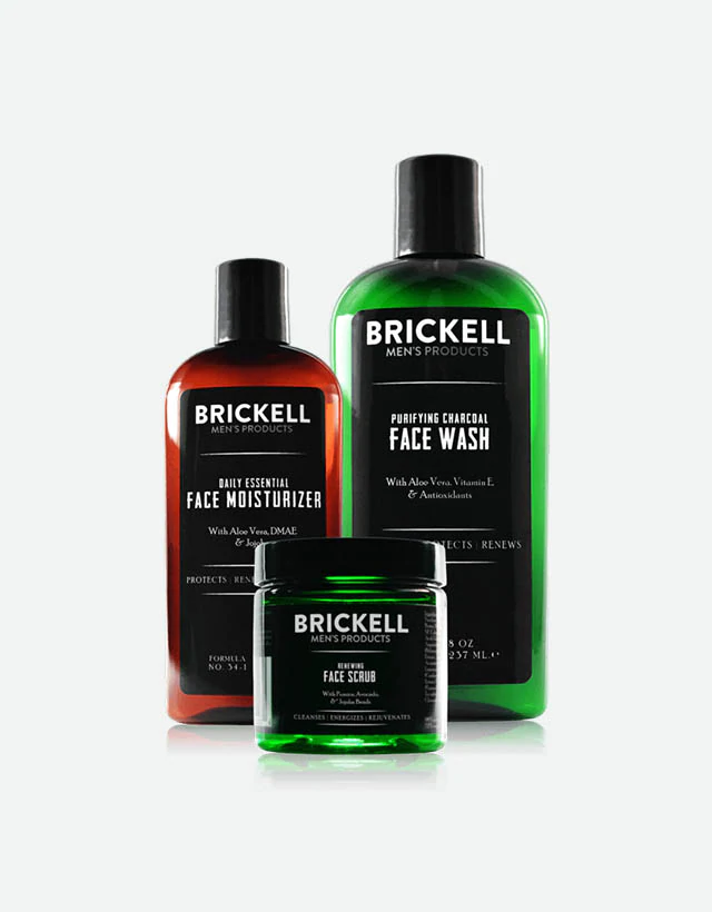 Brickell Men's Products - Men's Daily Advanced Face Care Routine II (Dry/Sensitive/Normal Skin) - The Panic Room