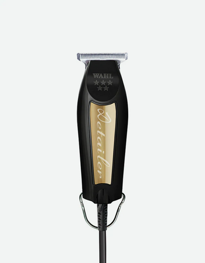 Wahl - 5 Star Series Detailer Professional Corded Trimmer, "T" Wide Blade, Black & Gold Edition - The Panic Room