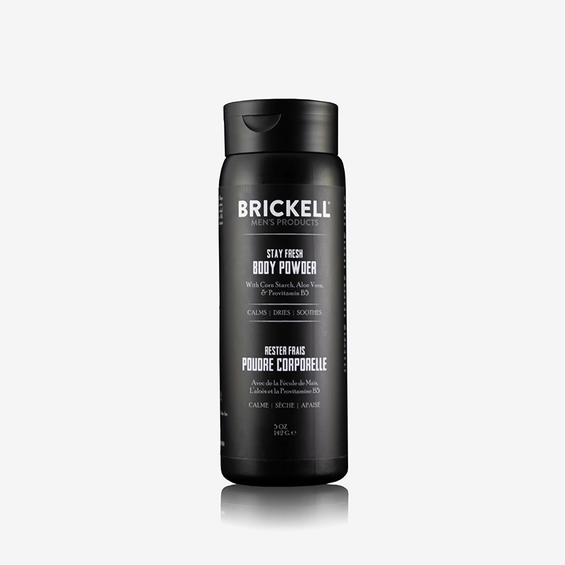Brickell Men's Products - Stay Fresh Body Powder, 142g - The Panic Room