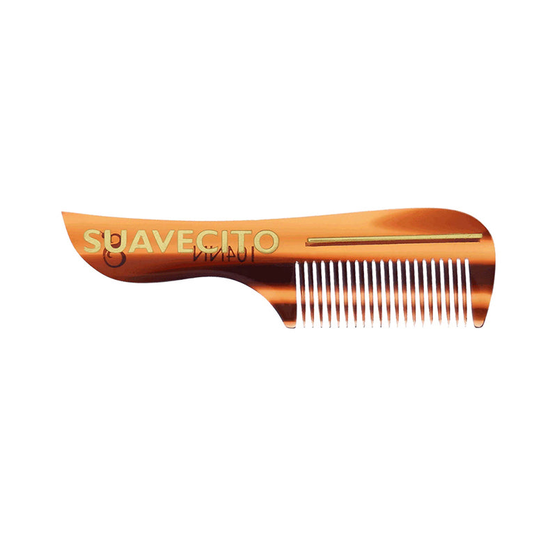 Suavecito - Deluxe Mustache Comb, Amber - The Panic Room