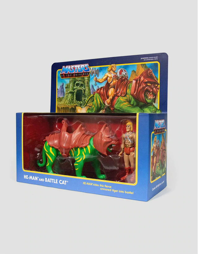 Super7 - Master of the Universe ReAction Figure - He-Man & Battle Cat - The Panic Room