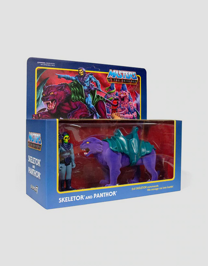 Super7 - Masters of the Universe ReAction Figure - Skeletor & Panthor - The Panic Room