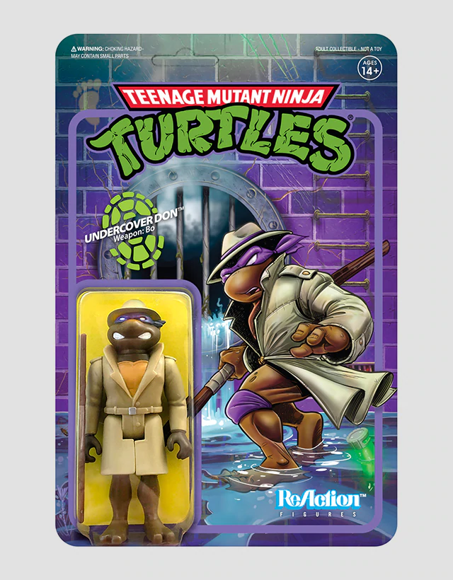 Super7 - Teenage Mutant Ninja Turtles ReAction Figure Wave 2 - Undercover Donatello - The Panic Room