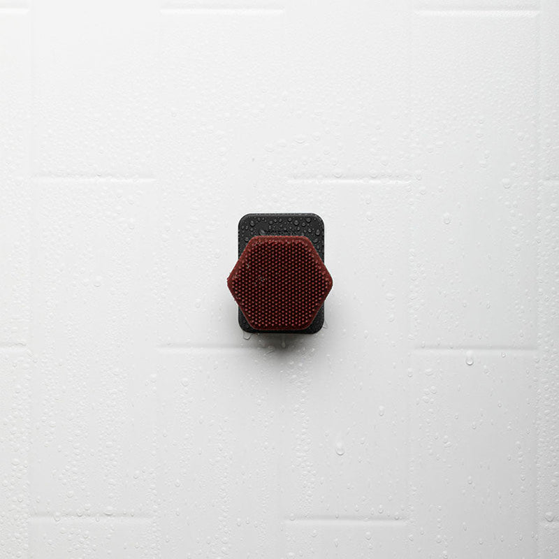 Tooletries - Face Scrubber & Holder, Gentle, Burgundy - The Panic Room