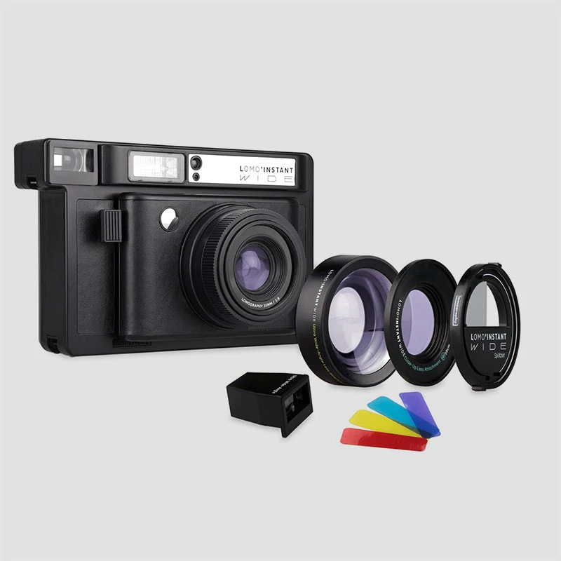 Lomography - Lomo Instant Wide Camera and Lenses (Black Edition) - The Panic Room