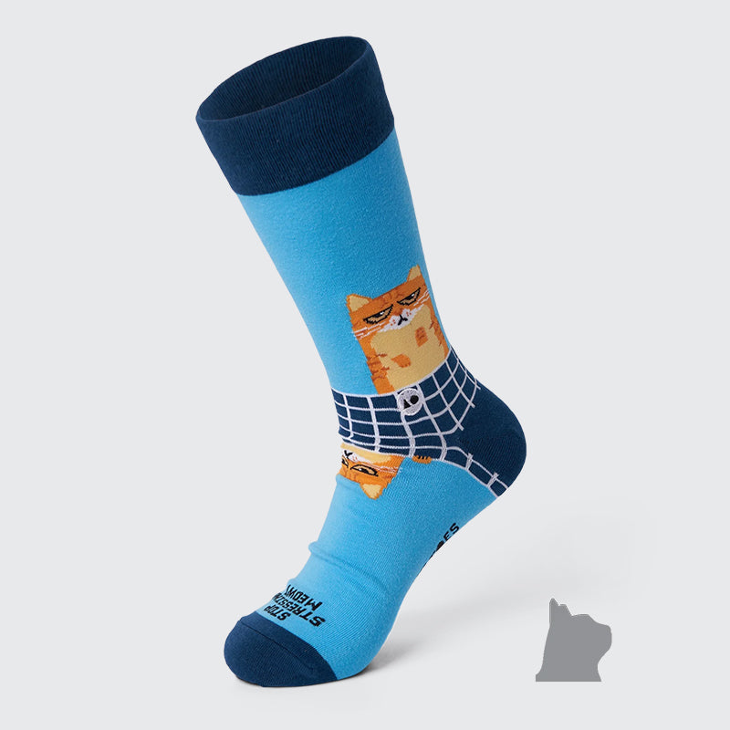 Talking Toes x CWS - Stress Relief Ginger Cat Sock - The Panic Room