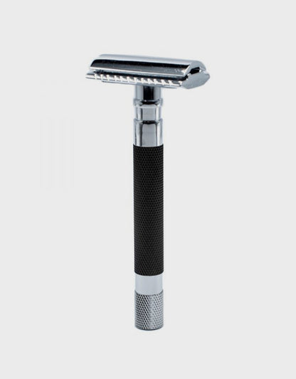 Parker - 56R-Graph Safety Razor, 3 piece, Heavyweight, Graphite Finish Handle - The Panic Room