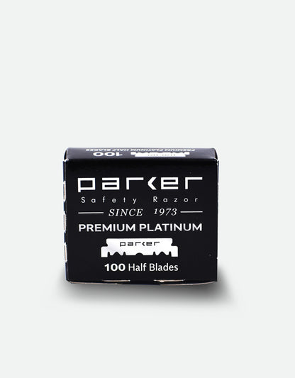 Parker - Premium Platinum Pre-Cut Half Blades, 1 pack of 100 blades - The Panic Room