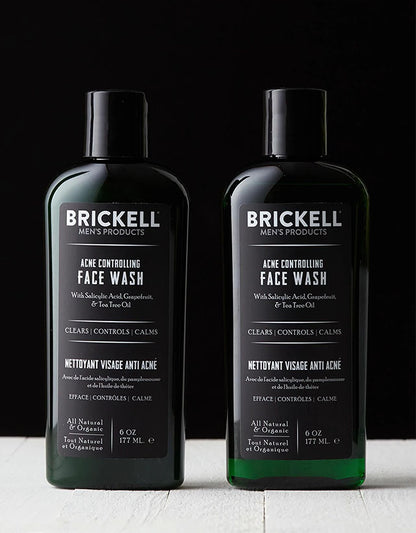Brickell Men's Products - Acne Controlling Face Wash for Men, 177ml - The Panic Room