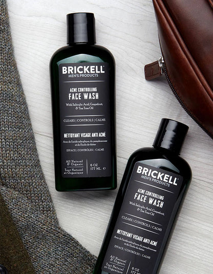 Brickell Men's Products - Acne Controlling Face Wash for Men, 177ml - The Panic Room
