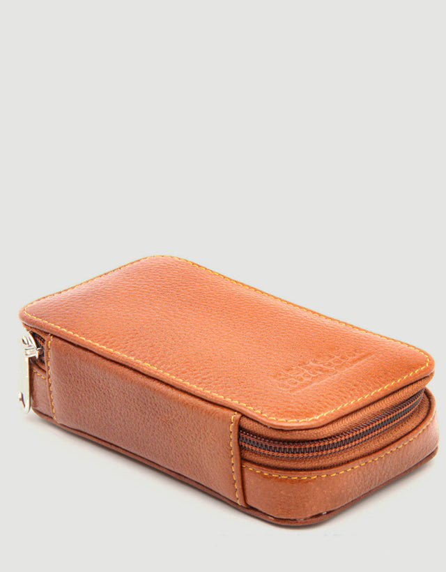 Parker - LP4 Leather saddle zip pouch for razor and blade - The Panic Room