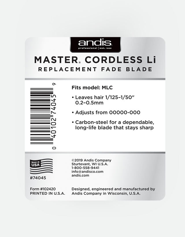 Andis - Master® Cordless Li Replacement Fade Blade - The Panic Room