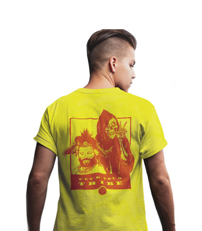 Minority - Fuck Your Tribe T-shirt, Yellow - The Panic Room