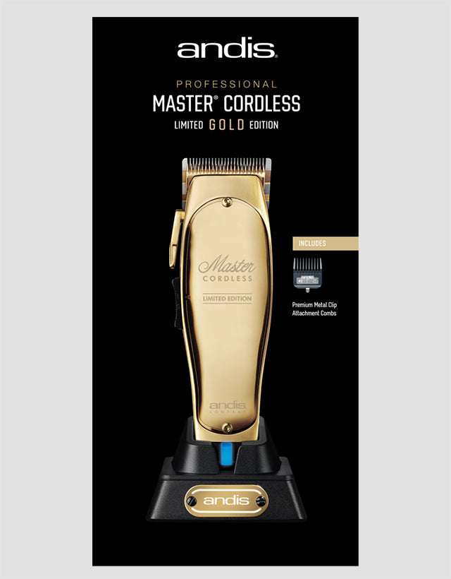 Andis - Master® Cordless Clipper, Limited Edition Gold - The Panic Room