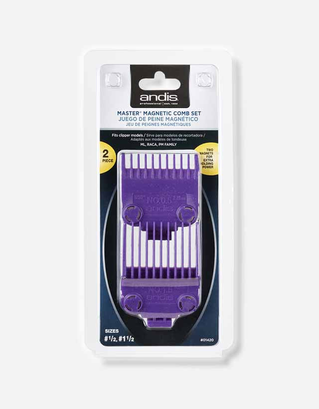 Andis - Master® Dual Magnetic Comb Set, Dual Pack 0.5 & 1.5 - The Panic Room