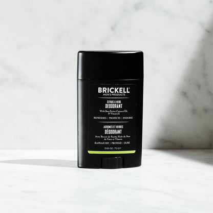 Brickell Men's Products - Deodorant Citrus & Herb, 75g - The Panic Room