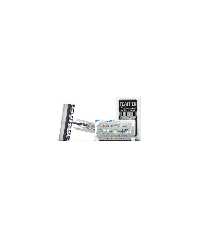 Edwin Jagger - Double Edge Safety Razor, Lined, Chrome Plated Metal - The Panic Room