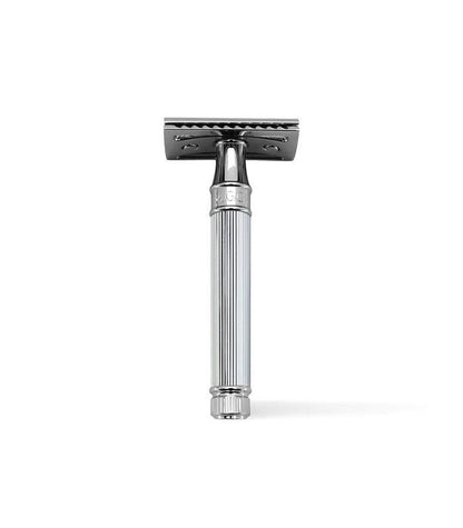 Edwin Jagger - Double Edge Safety Razor, Lined, Chrome Plated Metal - The Panic Room
