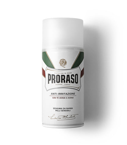 Proraso - Shaving Foam, Sensitive Green Tea, 300ml - The Panic Room
