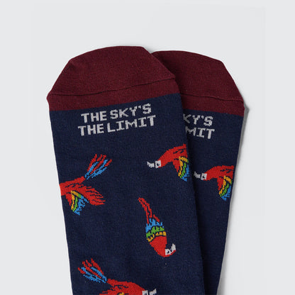Talking Toes x TAP - Soaring Macaw Sock - The Panic Room