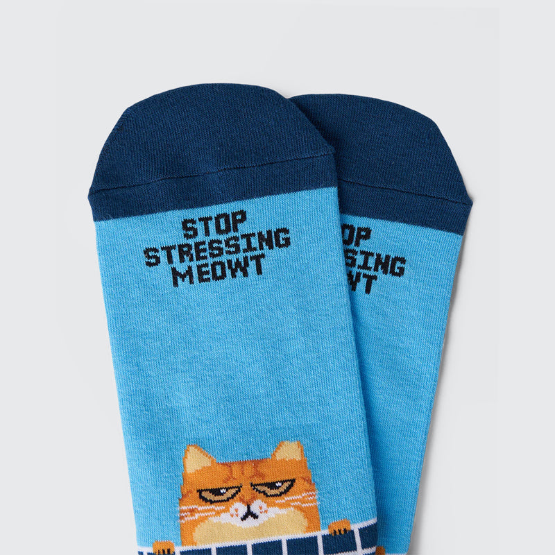 Talking Toes x CWS - Stress Relief Ginger Cat Sock - The Panic Room
