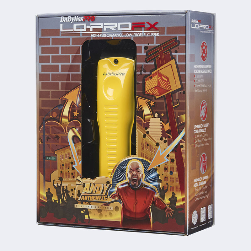 BaByliss PRO - Lo-PROFX Clipper, Influencer Special Edition, Yellow - The Panic Room