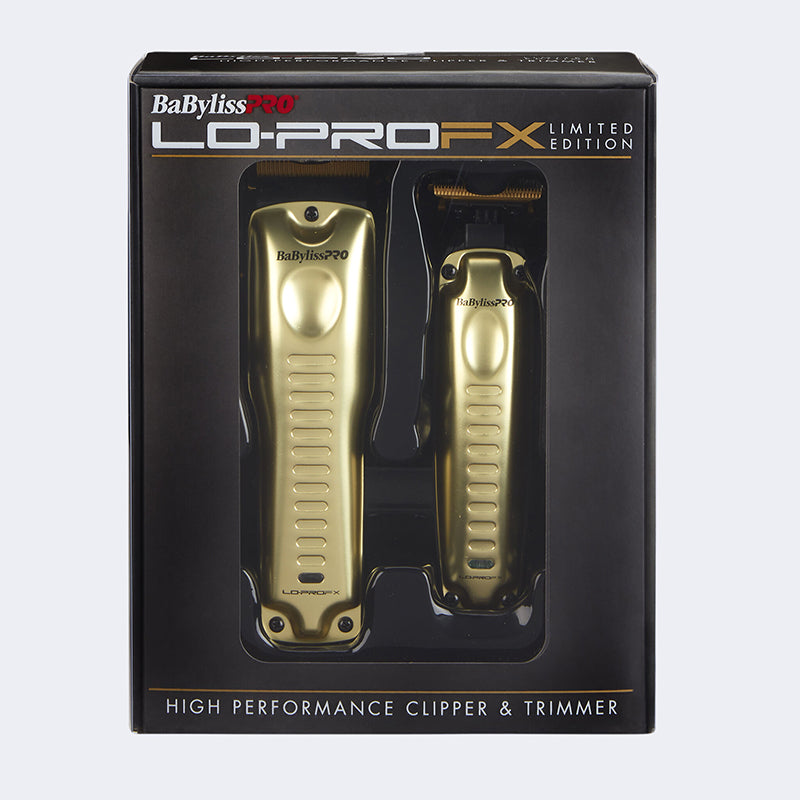 BaByliss PRO - Lo-PROFX Clipper and Trimmer set, Limited Edition, Gold - The Panic Room