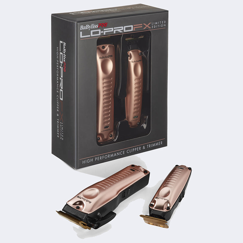 BaByliss PRO - Lo-PROFX Clipper and Trimmer set, Limited Edition, Rose Gold - The Panic Room