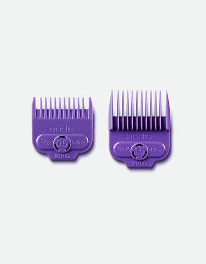 Andis - Single Magnetic Comb Set, Dual Pack 0.5 & 1.5 - The Panic Room