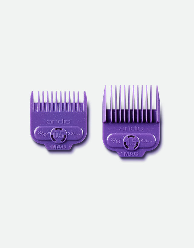 Andis - Single Magnetic Comb Set, Dual Pack 0.5 & 1.5 - The Panic Room