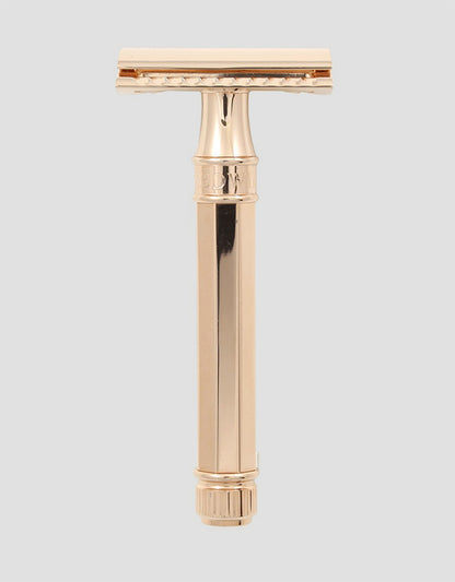Edwin Jagger - Double Edge Safety Razor, Octagonal Handle, Rose Gold - The Panic Room