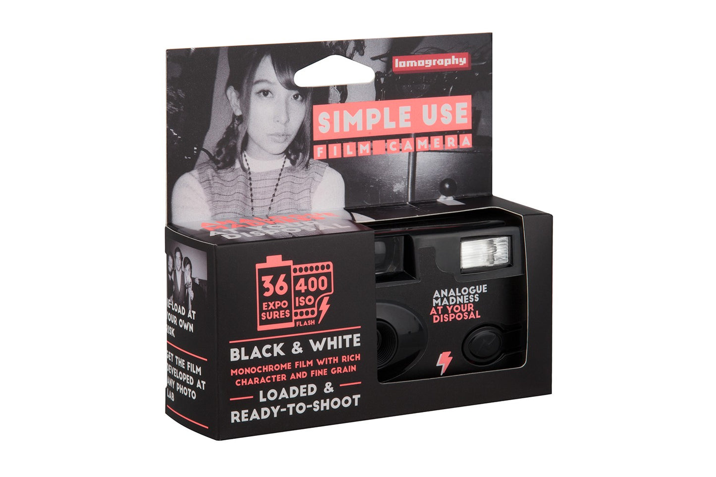 Lomography Simple Use Film Camera Black & White - The Panic Room