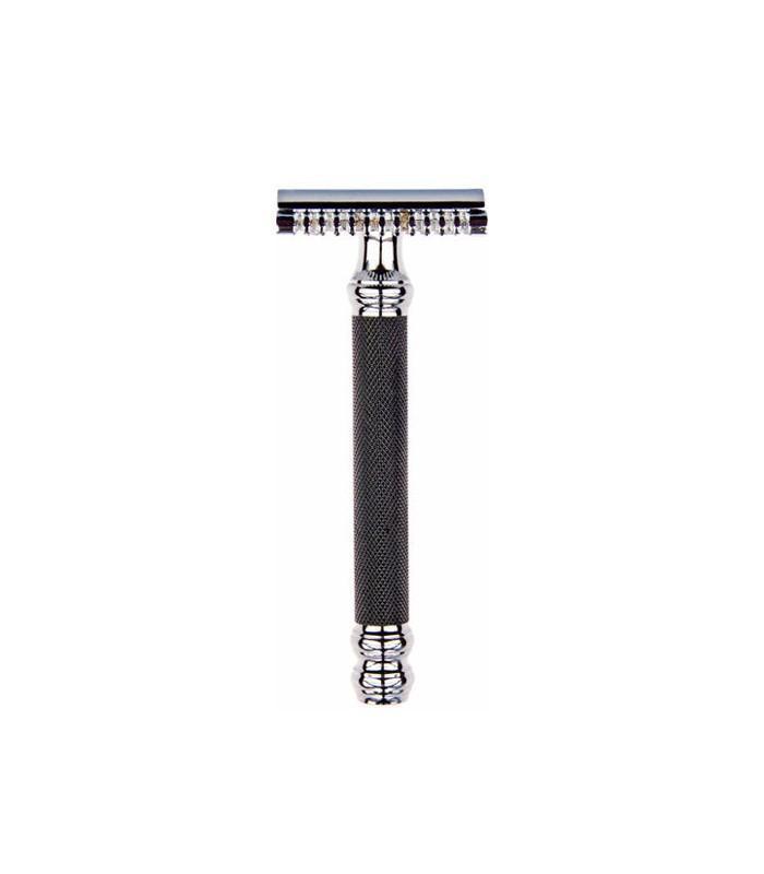Parker - 26C Safety Razor, 3 piece, Open Comb, Black and Chrome Handle - The Panic Room