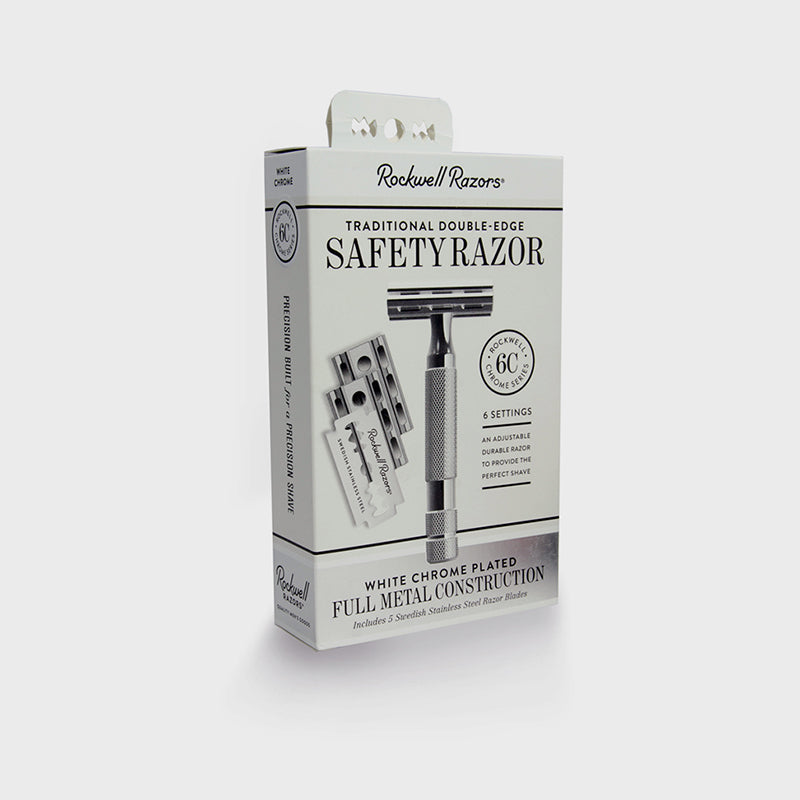Rockwell Razors - 6C Razor, White Chrome - The Panic Room