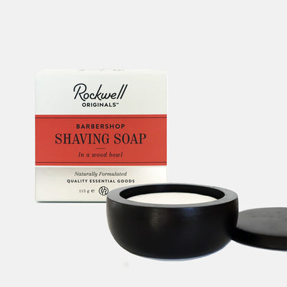 Rockwell Razors - Shave Soap in Wood Bowl, Barbershop Scent, 113g - The Panic Room